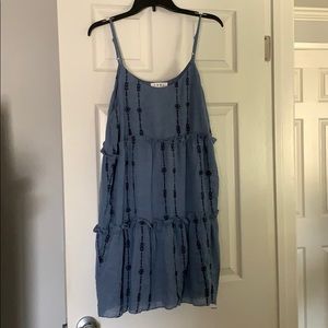 Denim linen dress